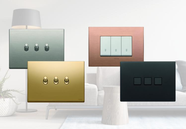 Metallic Light Switches for Modern, Industrial, Minimalist, and Luxury Design Interiors